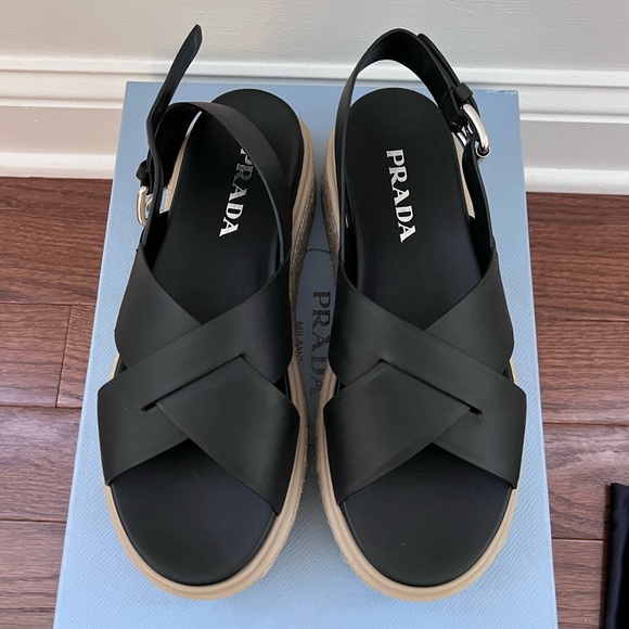 PRADA flat form espadrilles Cazature Donna Vitello Soft 12 sz 39 - Picture 4 of 7